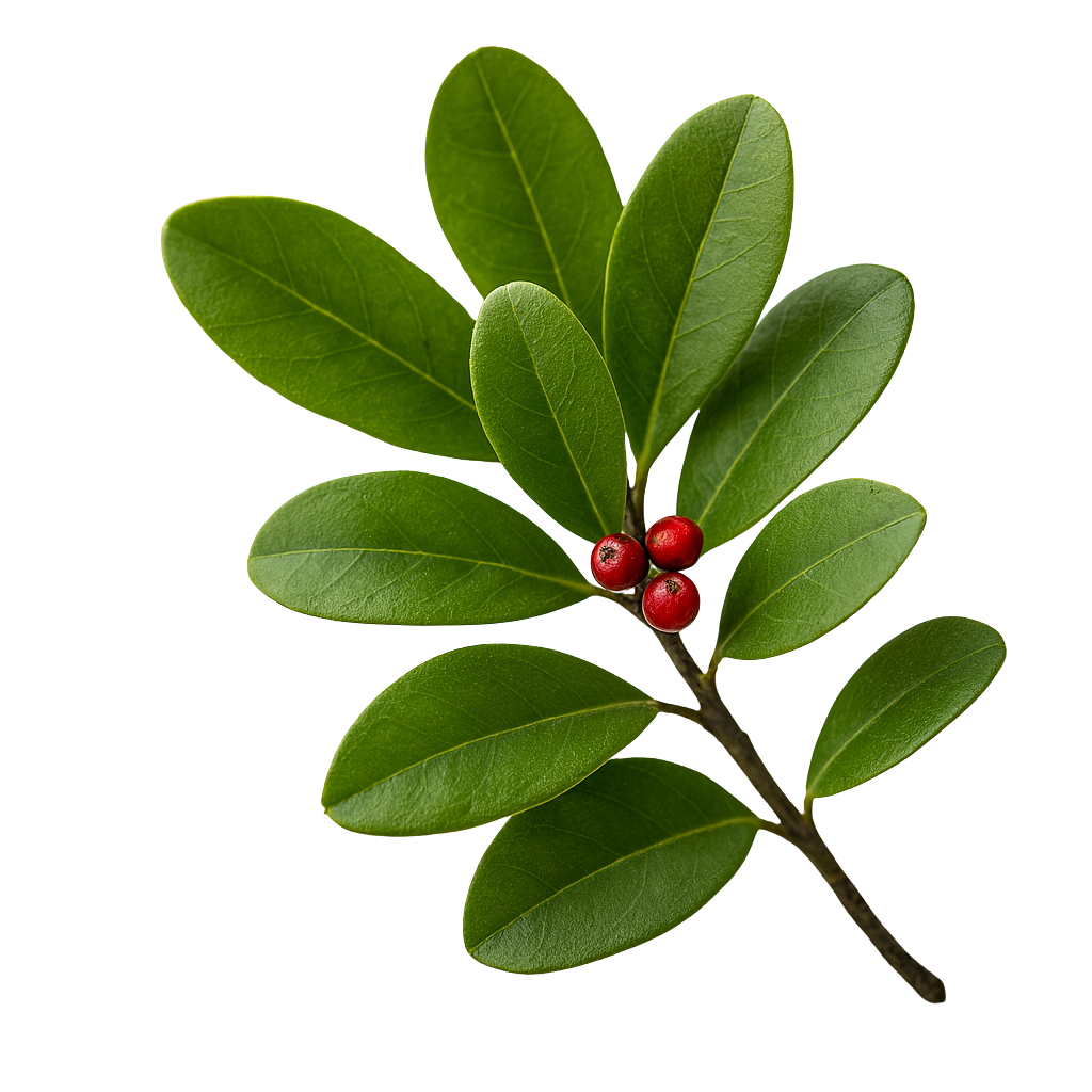 Yerba mate leaf powder providing calm, focused energy.