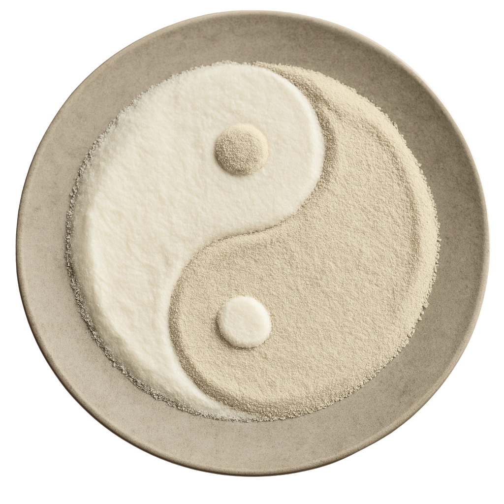 L-Theanine amino acid promoting calm focus, stress relief, and relaxation when paired with natural caffeine sources.

L-Glutamine amino acid supporting gut health, muscle recovery, and digestive function for balanced daily wellness